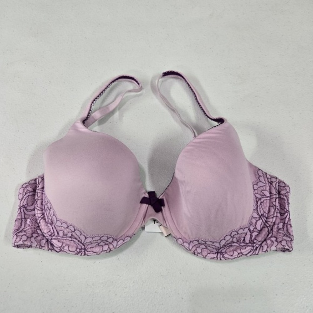 Victoria's Secret Women Bra 32D Lavender Lined Perfect Coverage Lace